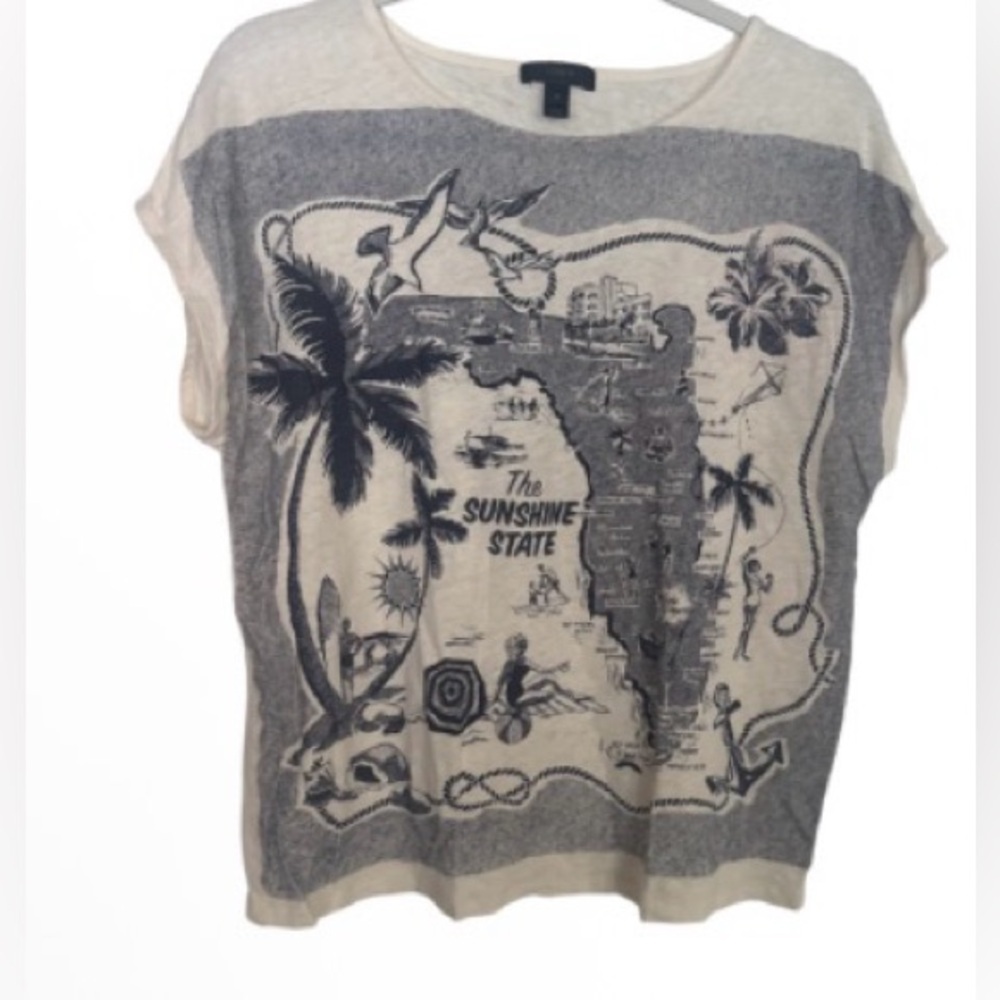 J. Crew linen Florida Tee - Picture 1 of 5